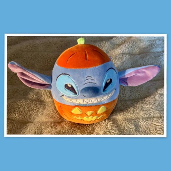 Squishmallows Disney Stitch as a Pumpkin Jack-O-Latern Costume - 8” - Picture 1 of 3